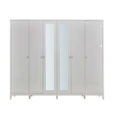 Portnoy 6-Door Wardrobe - Ivory - With 2-Year Warranty